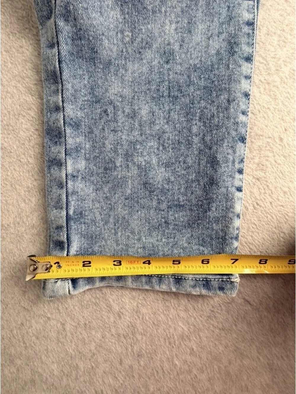 Southpole Mens Skinny Jeans 36x32 Acid Wash Blue Stretch Denim 5 Pocket